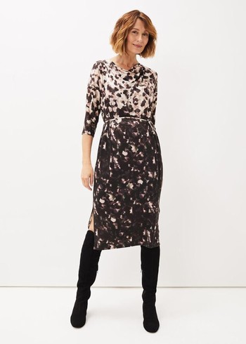 Phase Eight Corrie Abstract Spot Print Dress Multicolor Canada | URATCJ-592